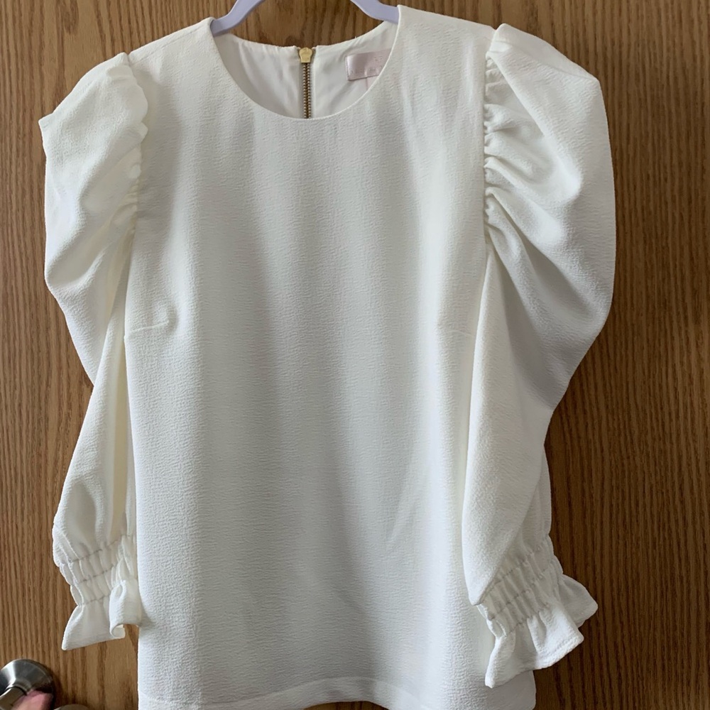 Rachel Parcell Cream Puff Sleeve Blouse